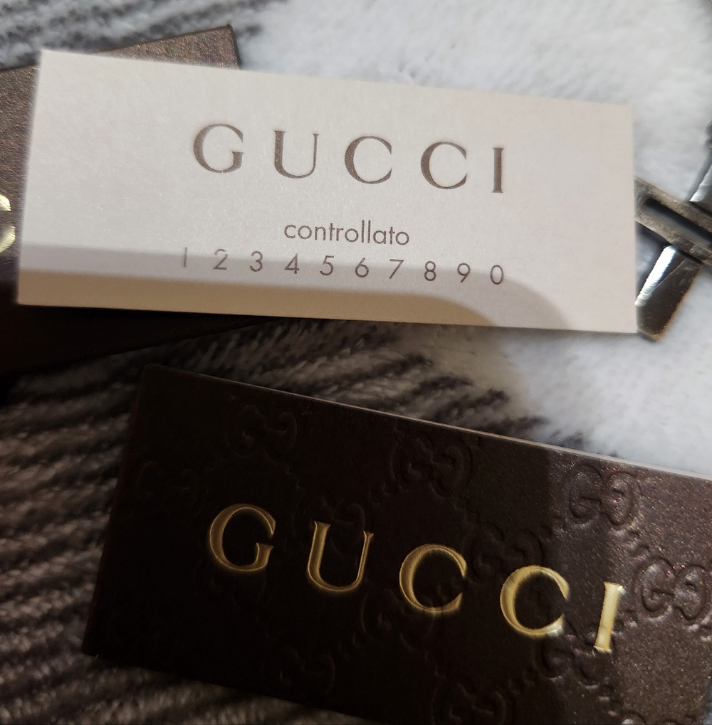 Gucci Cutout G Cross Necklace Black Ruthenium Sterling Silver - Picture 4 of 14